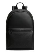 Th Monogram Backpack Ryggsekk Veske Black Tommy Hilfiger