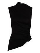 Draped Top Tops T-shirts & Tops Sleeveless Black Weekday