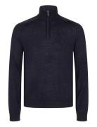 Bs Pelle Regular Fit Knitwear Tops Knitwear Half Zip Jumpers Navy Bruu...