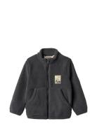 Fleece Jacket Helge Outerwear Fleece Outerwear Fleece Jackets Black Wh...