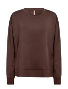 Sc-Banu Tops Sweat-shirts & Hoodies Sweat-shirts Brown Soyaconcept