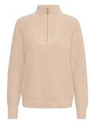 Kalioa Knit Pullover Tops Knitwear Jumpers Beige Kaffe