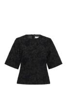 Briiiw Top Tops Blouses Short-sleeved Black InWear