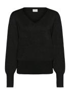 Kal V-Neck Pullover Tops Knitwear Jumpers Black Kaffe