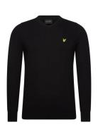Cotton Merino V Neck Jumper Tops Knitwear V-necks Black Lyle & Scott