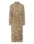 Kamille Shirt Dress Knelang Kjole Gold Kaffe
