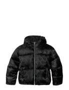 Ck Logo Aop Puffer Jacket Fôret Jakke Black Calvin Klein