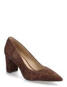 Kidsuede-Lanette Blkh-Pm-Cto Shoes Heels Pumps Classic Brown Lauren Ra...