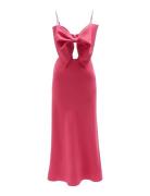 Paula Bow Maxi Dress Maxikjole Festkjole Pink Bardot