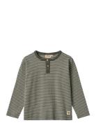 T-Shirt L/S Morris Tops T-shirts Long-sleeved T-shirts Khaki Green Whe...