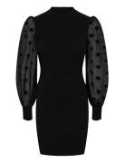 Yasdotme Ls Knit Dress S. Noos Kort Kjole Black YAS