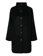 Slfvinni Wool Blend Coat Noos Ullfrakk Frakk Black Selected