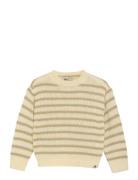 Knitted Sweater Stripe Tops Knitwear Pullovers Cream Daily 7