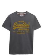 Vl Classic Tee Tops T-shirts Short-sleeved Grey Superdry