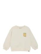 Over D Sweater Backprint Tops Sweat-shirts & Hoodies Sweat-shirts Whit...