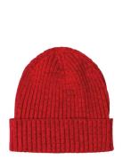 Rib Beanie Accessories Headwear Hats Beanie Red FUB
