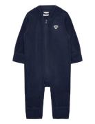 Hmlmini Fleece Zip Suit Bee Langermet Bodysuit Navy Hummel