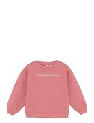 Over D Sweater Backprint Tops Sweat-shirts & Hoodies Sweat-shirts Pink...
