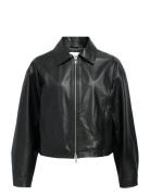 Objmira Re Leather Jacket E Au25 Skinnjakke Skinnjakke Black Object