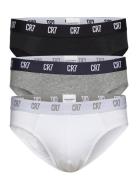 Cr7 Basic Brief Organic 3-Pak Underbukser Y-frontunderbukser Black CR7