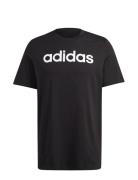 M Lin Sj T Sport T-shirts Short-sleeved Black Adidas Sportswear