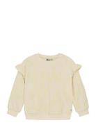 Sweater Jaquard Ruffle Tops Sweat-shirts & Hoodies Sweat-shirts Cream ...