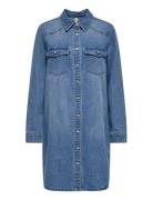 Onllisa L/S Dnm Dress Gua Kort Kjole Blue ONLY