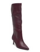 Lavan Høye Støvletter Burgundy Steve Madden
