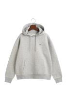 Shield Hoodie Tops Sweat-shirts & Hoodies Hoodies Grey GANT