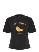 Cmmuse-Tee Tops T-shirts & Tops Short-sleeved Black Copenhagen Muse