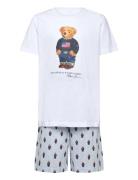 S5-Sleepwear Short Set Pyjamas Sett White Ralph Lauren Kids