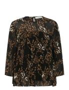 Averieiw Blouse Tops Blouses Long-sleeved Black InWear