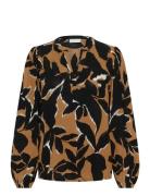 Kabeate Amber Blouse Tops Blouses Long-sleeved Beige Kaffe