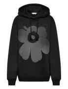 Teesi Unikko Placement Tops Sweat-shirts & Hoodies Hoodies Black Marim...