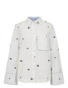 Nuchiro Boxy Shirt Tops Shirts Long-sleeved White Nümph