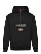 Burgee Hzh 2.0 Tops Sweat-shirts & Hoodies Hoodies Black Napapijri
