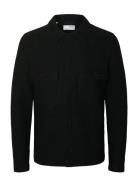 Slhnealy Ls Knit Workwear Cardigan Noos Ulljakke Jakke Black Selected
