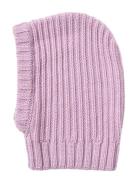 Knitted Balaclava Woolao Accessories Headwear Balaclava Purple Wheat