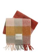 Alpaca Wool Check Scarf Accessories Scarves Winter Scarves Red GANT