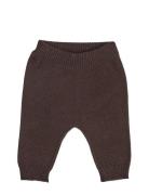 Pants, Flat Knit Merino Wool, Powder Bottoms Trousers Brown Smallstuff