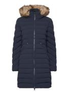 Fuji Faux Fur Hood Mid Length Fôret Kåpe Navy Superdry