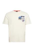 S-Montepiana Ss Tops T-shirts Short-sleeved Cream Napapijri