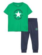 Ph-Pant Set Sets Sets With Short-sleeved T-shirt Blue Converse