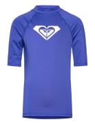 Wholehearted Ss Tops T-shirts Short-sleeved Blue Roxy