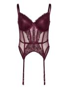 Hollie Pd Bustier Lingerie Bras & Tops Wired Bras Burgundy Hunkemöller