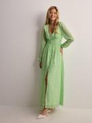 Only - Langermede kjoler - Summer Green Tanya Flower - Onlamanda L/S L...