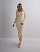 Nelly - Hvit - Long Knit Dress