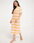 Selected Femme - Rosa - Slfalby Ss Long Knit Dress