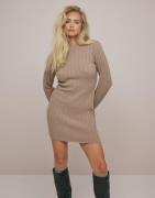 Nelly - Beige - Short Rib Knit Dress