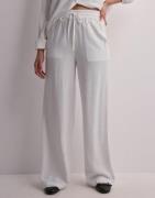 Selected Femme - Hvit - Slfviva-Gulia Hw Long Linen Pant No